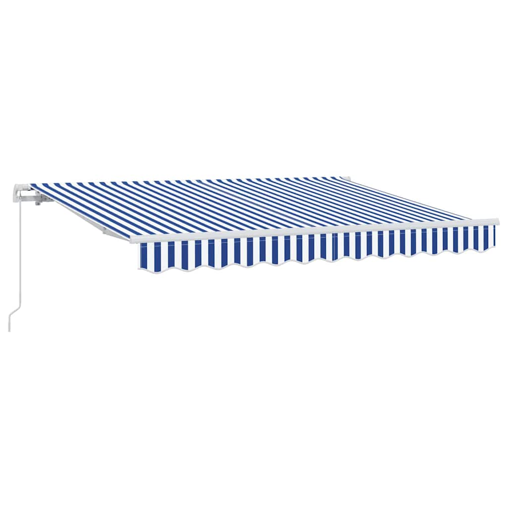 vidaXL Einziehbare Markise Blau und Weiß 250 x 200 cm