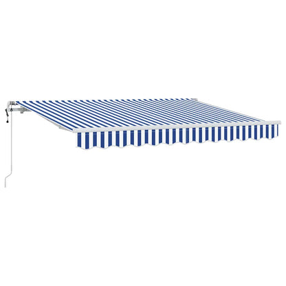vidaXL Einziehbare Markise Blau und Weiß 250 x 200 cm
