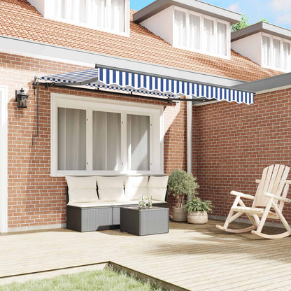 Einziehbare Markise Blau 250 x 200 cm Stoff