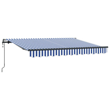 vidaXL Einziehbare Markise Blau und Weiß 250 x 200 cm