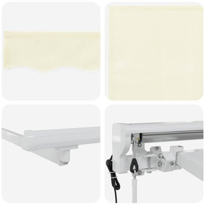 vidaXL Einziehbare Markise Creme 250x200 cm Stoff