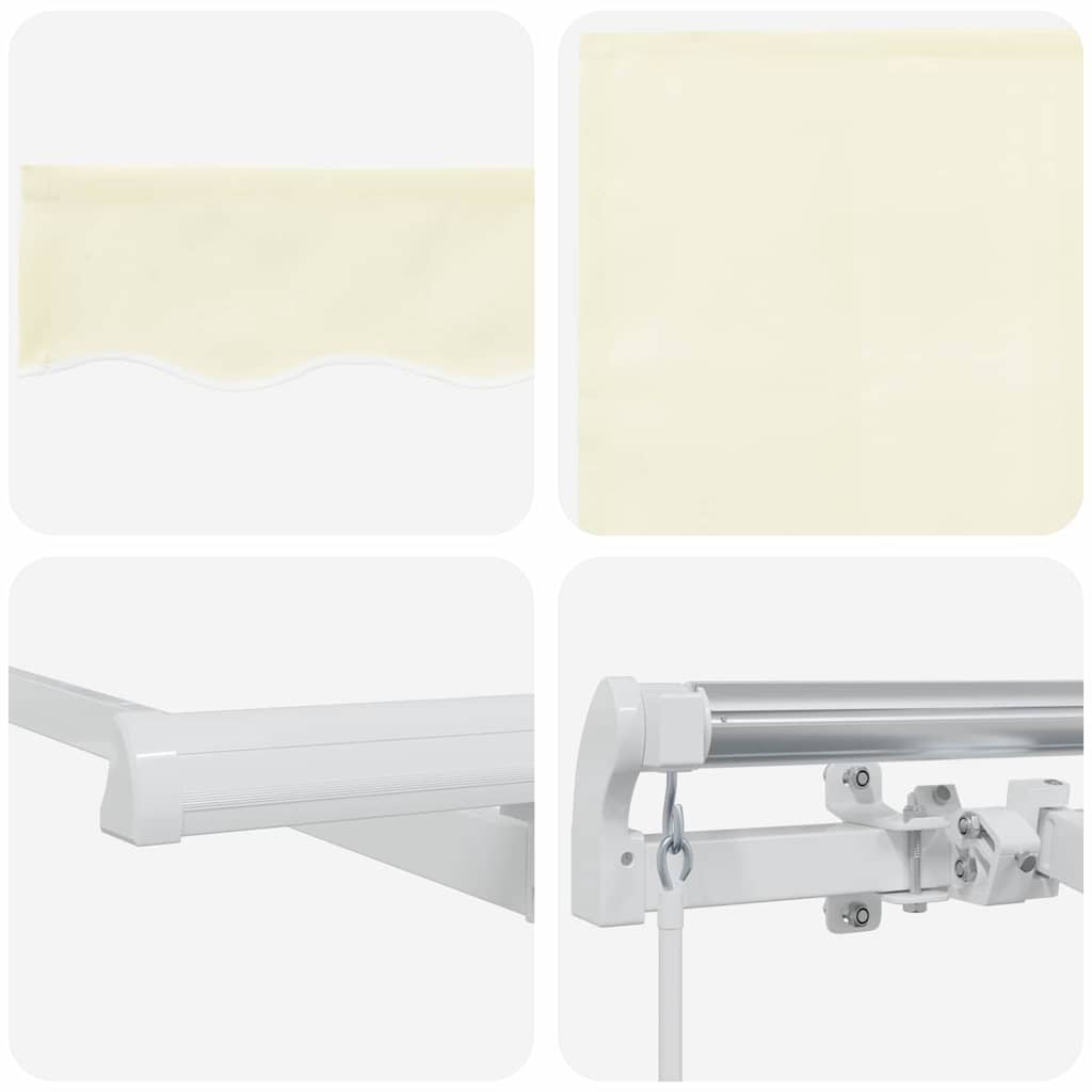 vidaXL Einziehbare Markise Creme 250 x 200 cm Polyester und Aluminium