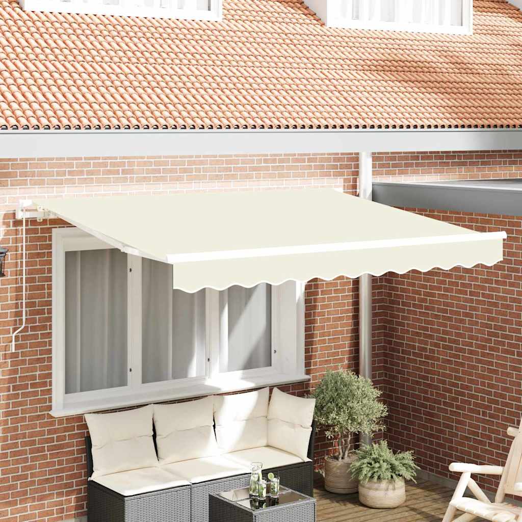vidaXL Einziehbare Markise Creme 250 x 200 cm Polyester und Aluminium