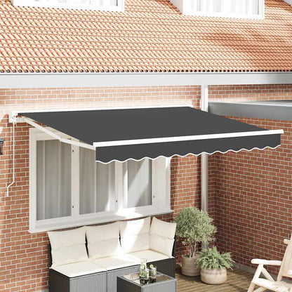vidaXL Einziehbare Markise Anthrazit 250x200 cm Stoff