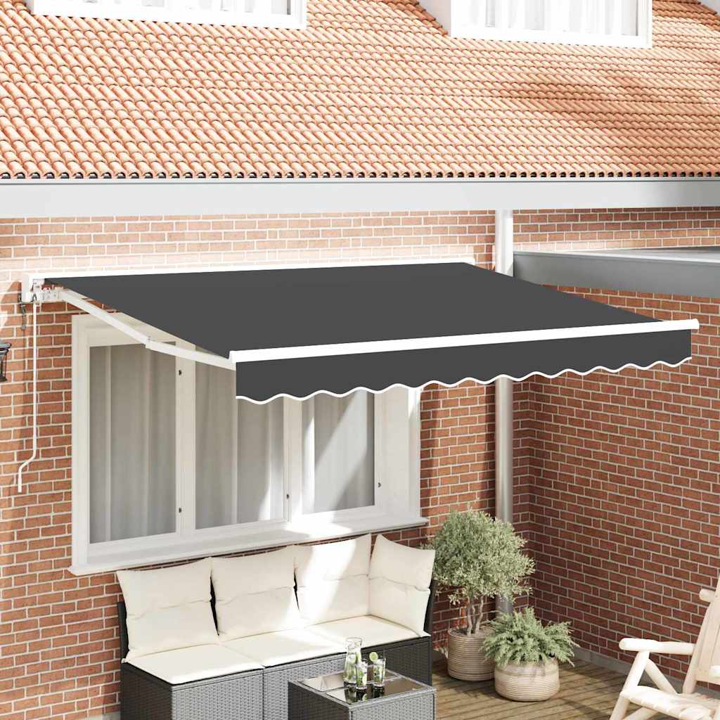 vidaXL Einziehbare Markise Anthrazit 250x200 cm Stoff