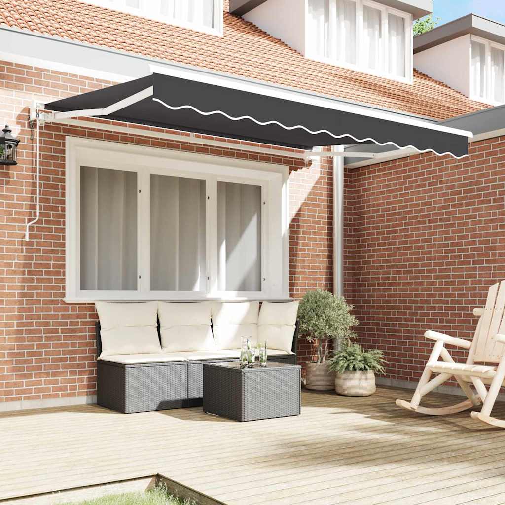 vidaXL Einziehbare Markise Anthrazit 250x200 cm Stoff