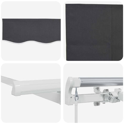 vidaXL Einziehbare Markise Anthrazit 250 x 200 cm