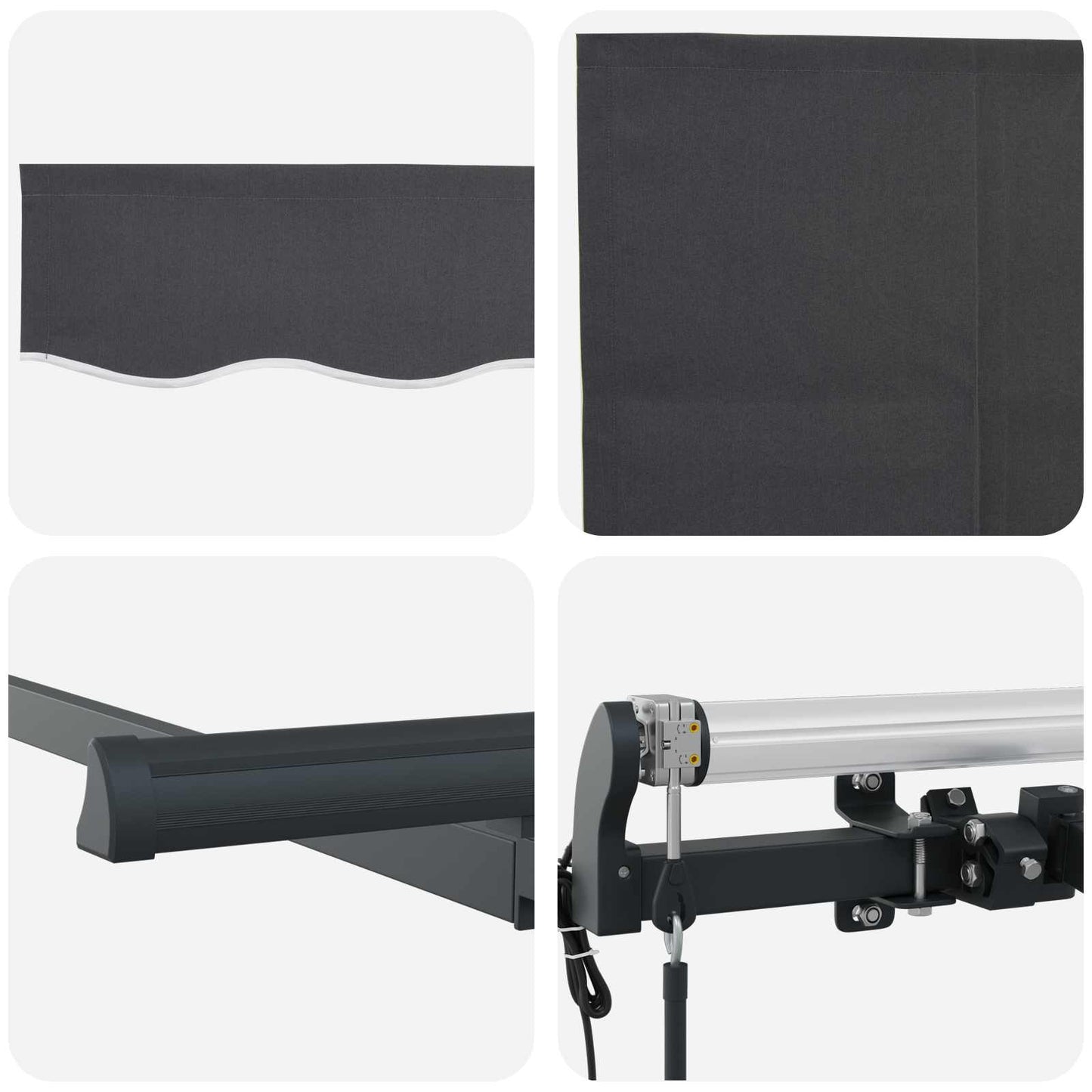 vidaXL Einziehbare Markise Anthrazit 250 x 200 cm
