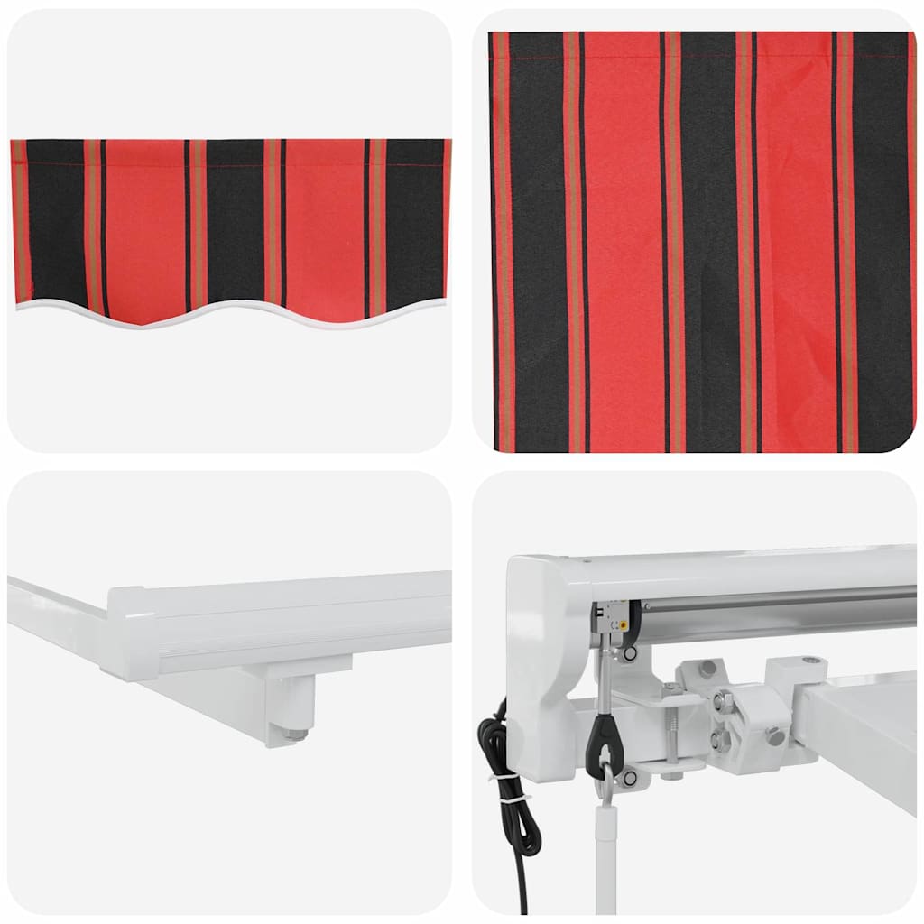 vidaXL Einziehbare Markise Bunt gestreift 250x200 cm Stoff