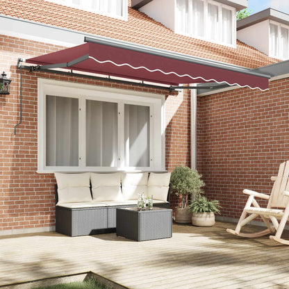 vidaXL Einziehbare Markise Bordeauxrot 250 x 200 cm
