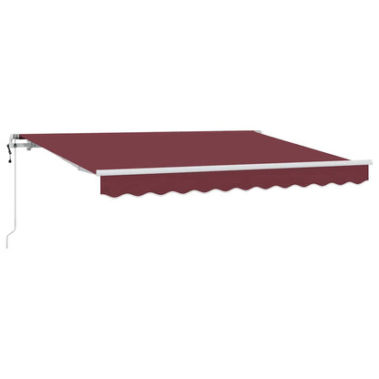 vidaXL Einziehbare Markise Bordeauxrot 250 x 200 cm