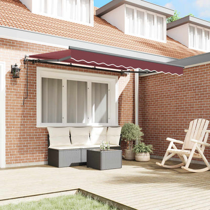 vidaXL Einziehbare Markise Bordeauxrot 250 x 200 cm