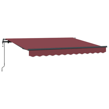 vidaXL Einziehbare Markise Bordeauxrot 250 x 200 cm