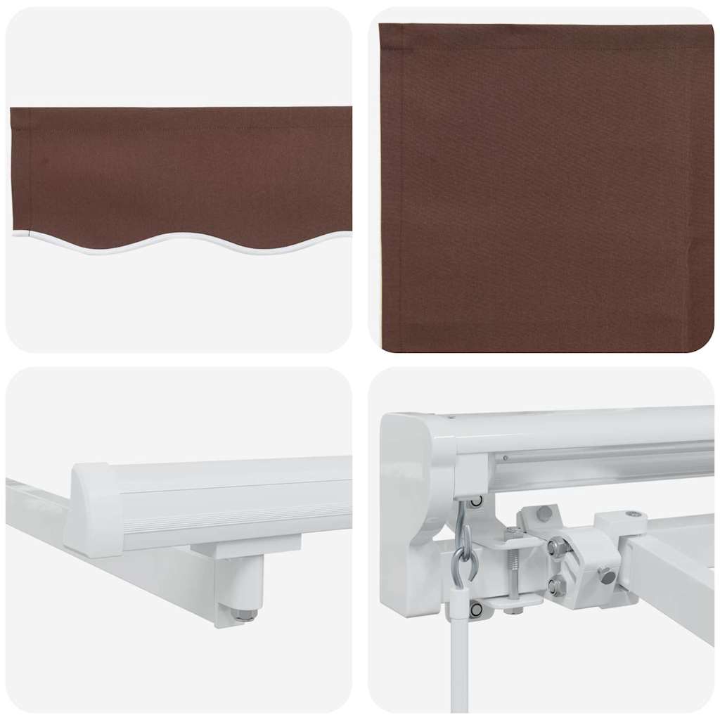 vidaXL Einziehbare Markise Braun 250x200 cm Stoff