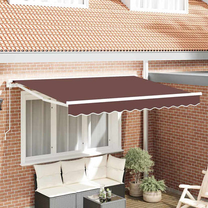 vidaXL Einziehbare Markise Braun 250x200 cm Stoff