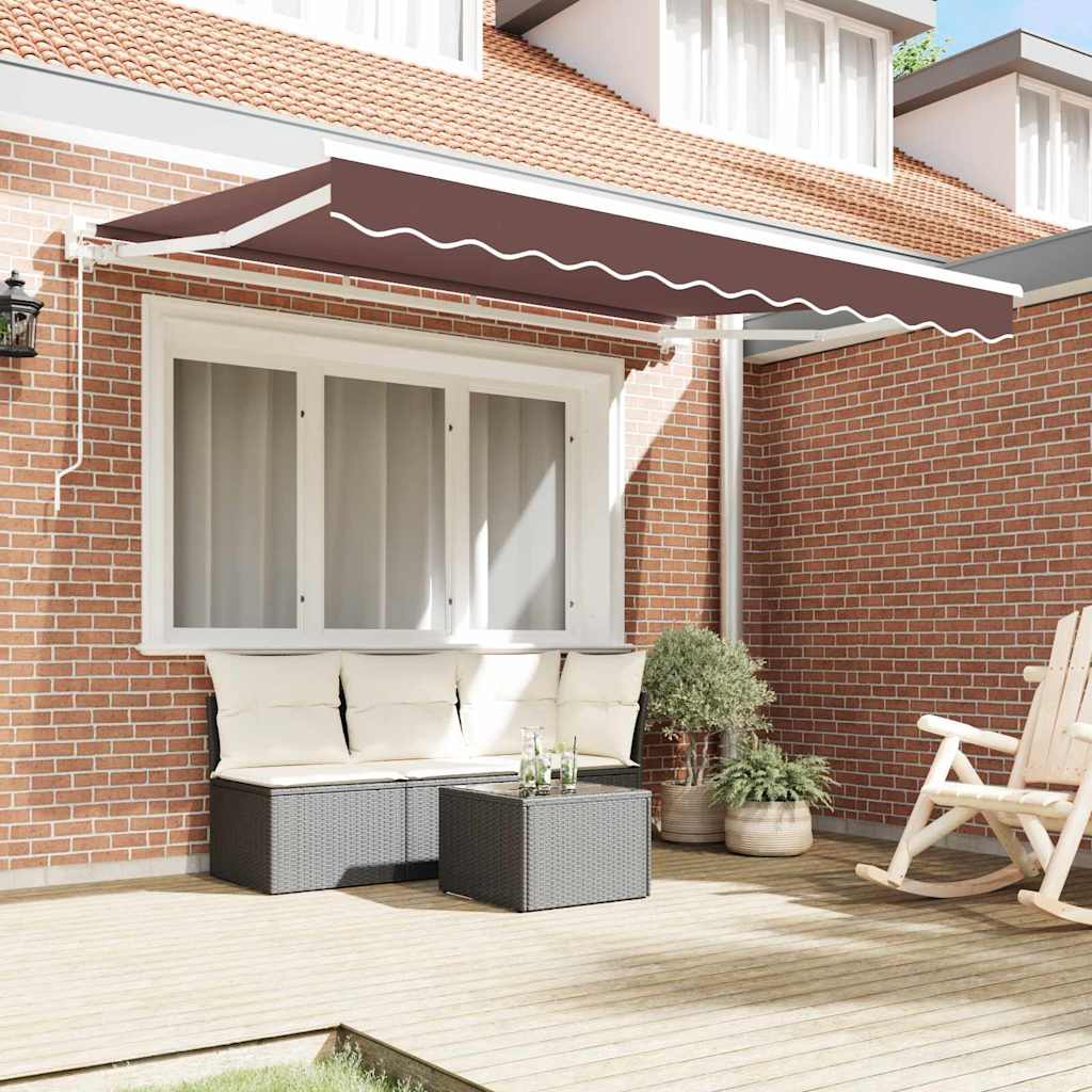 vidaXL Einziehbare Markise Braun 250x200 cm Stoff
