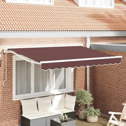 vidaXL Einziehbare Markise Braun 250x200 cm Stoff