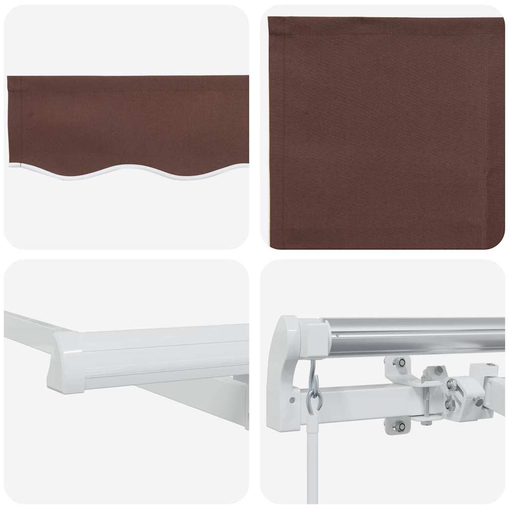 vidaXL Einziehbare Markise Braun 250 x 200 cm Polyester und Aluminium