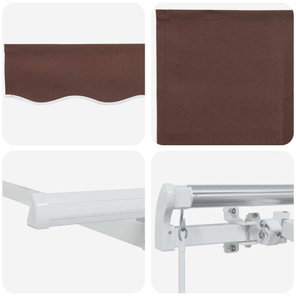 vidaXL Einziehbare Markise Braun 250 x 200 cm Polyester und Aluminium