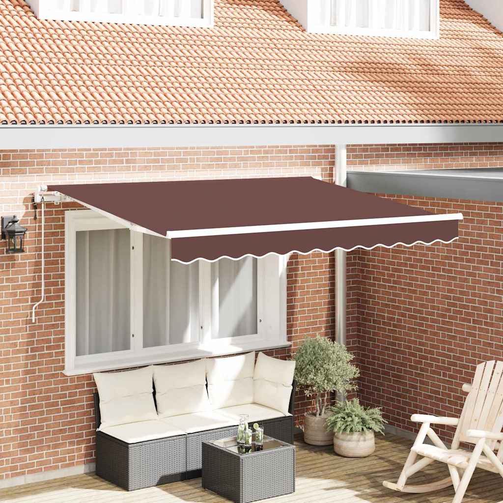 vidaXL Einziehbare Markise Braun 250 x 200 cm Stoff