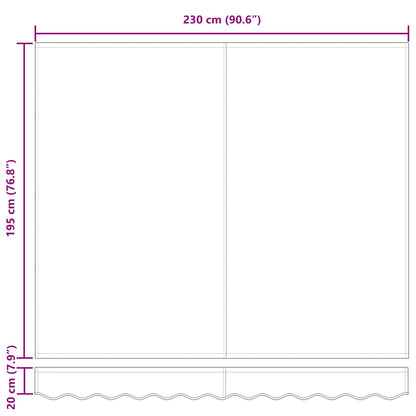 Einziehbare Markise Anthrazit 250 x 200 cm Stoff