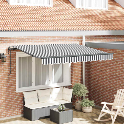 vidaXL Auvent rétractable en tissu anthracite 250 x 200 cm