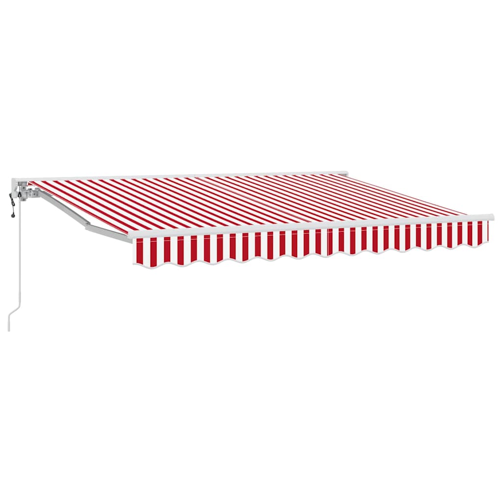 vidaXL Einziehbare Markise Rot und Weiß 250x200 cm Stoff