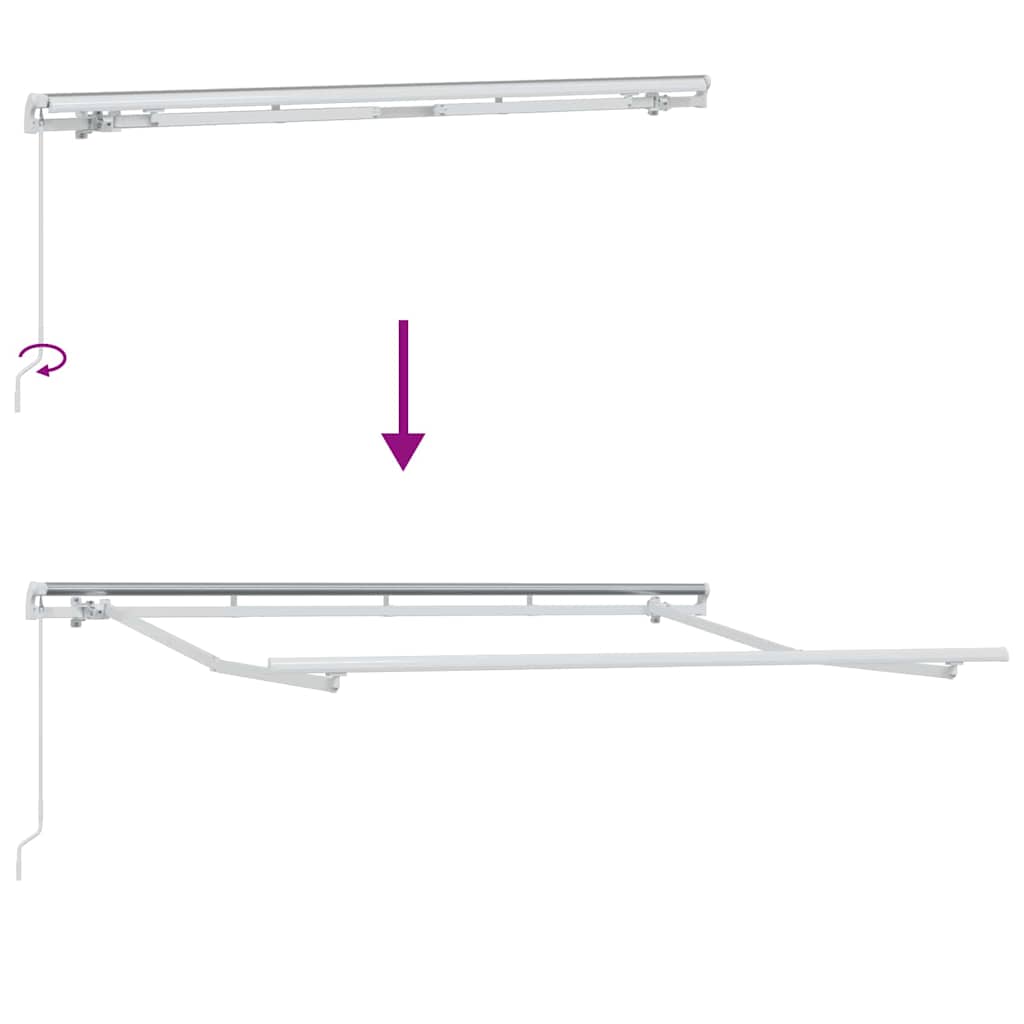 vidaXL Einziehbare Markise Rot und Weiß 250 x 200 cm