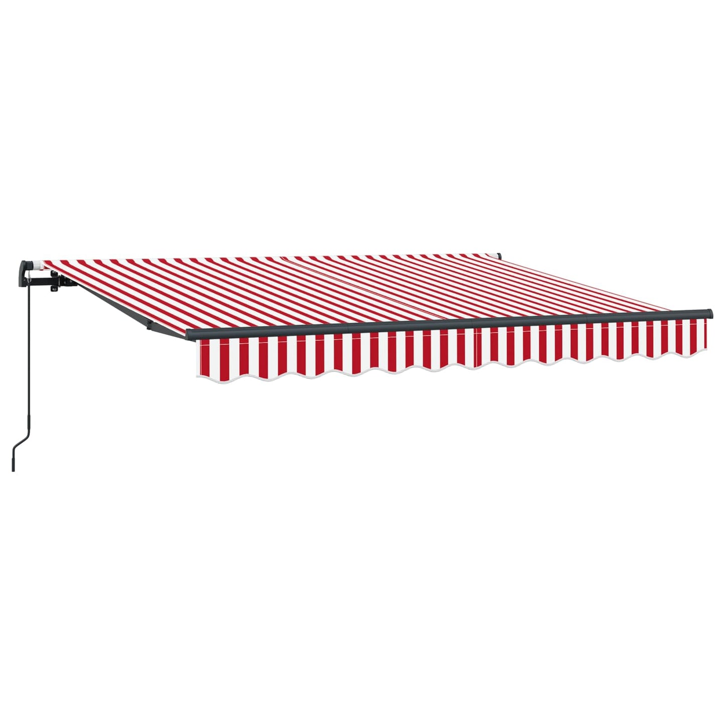 vidaXL Einziehbare Markise Rot und Weiß 250 x 200 cm