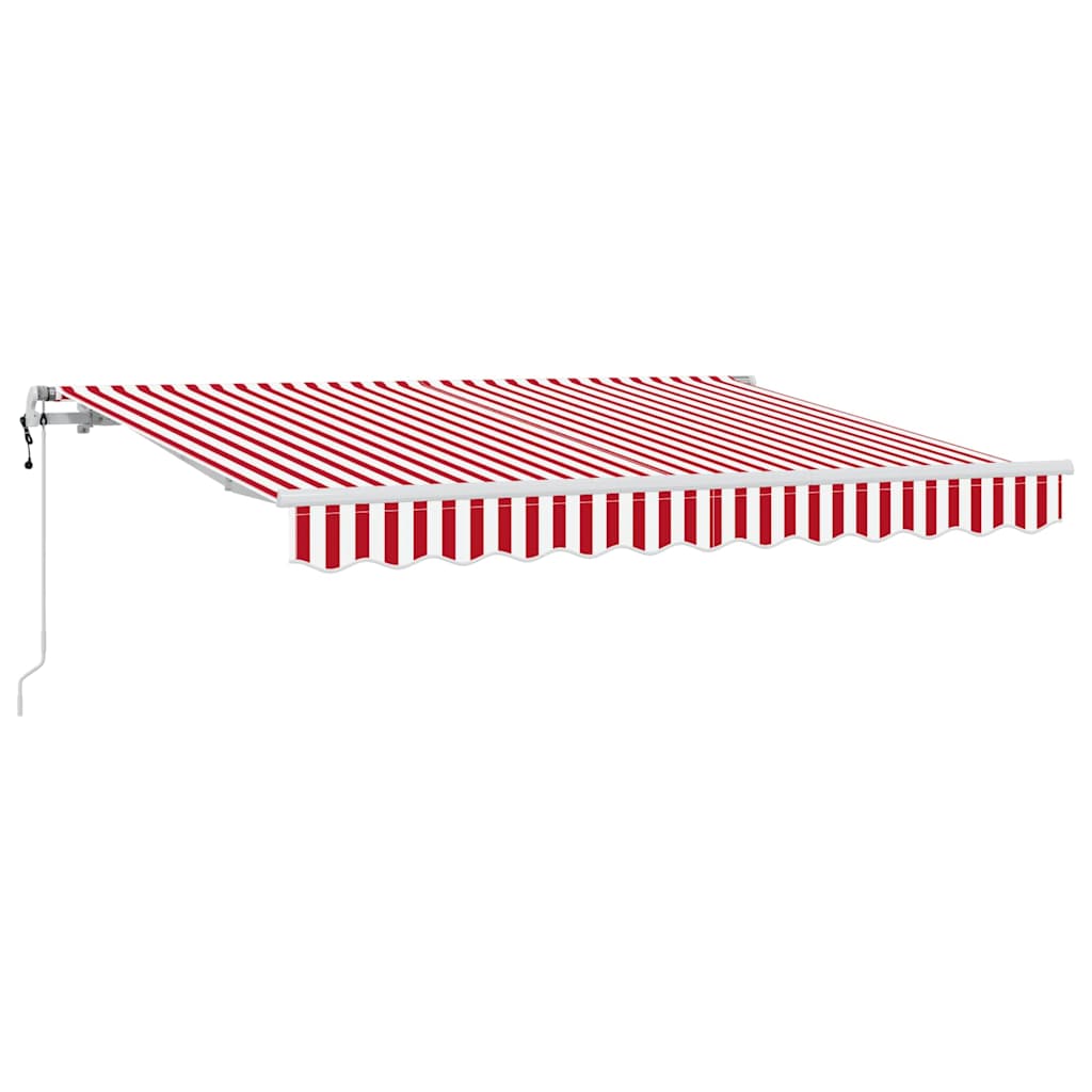 vidaXL Einziehbare Markise Rot und Weiß 250 x 200 cm
