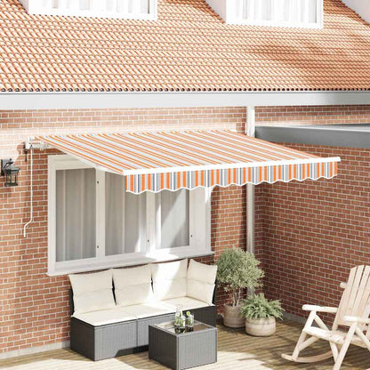 vidaXL Einziehbare Markise Blau und Orange 250 x 200 cm Stoff