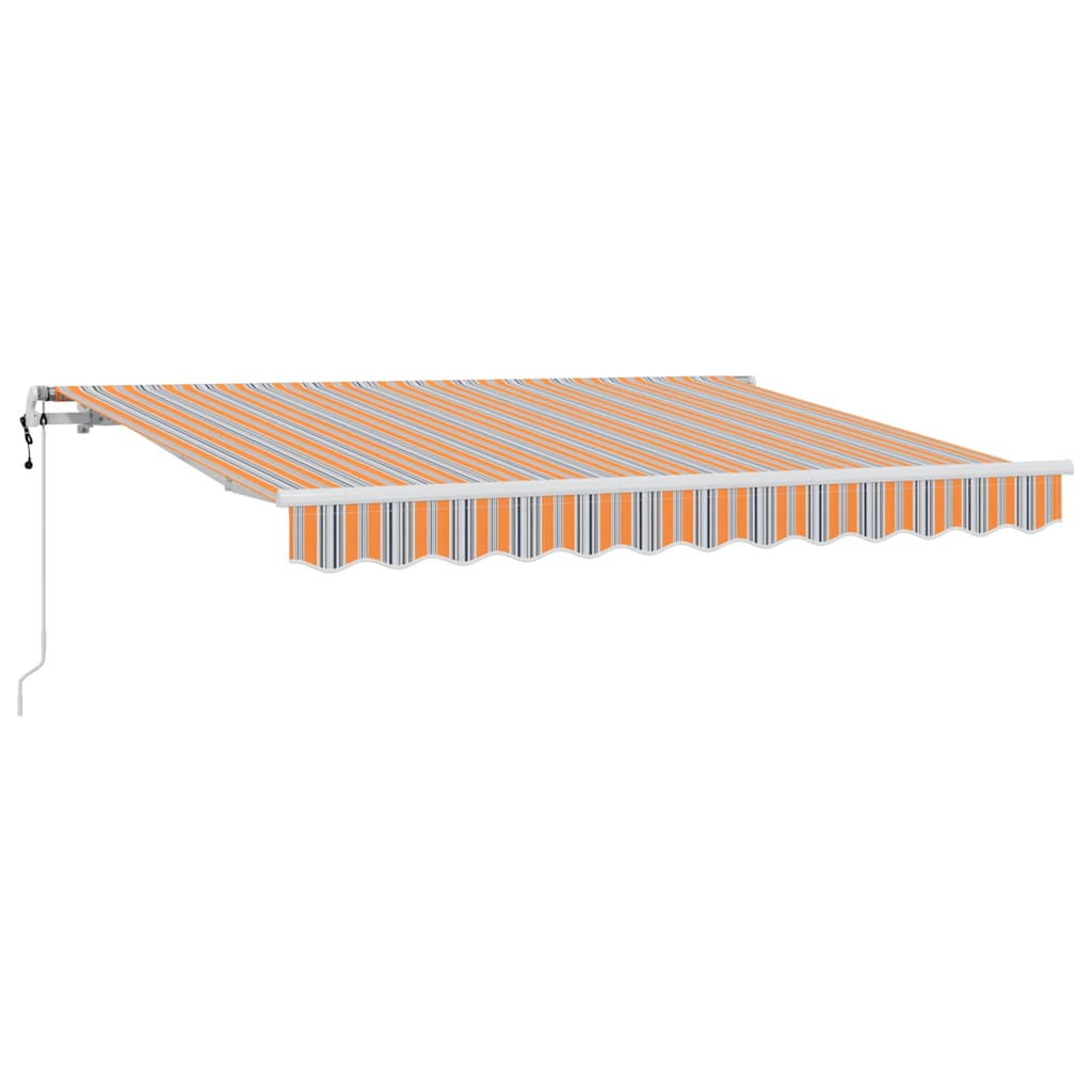 vidaXL Einziehbare Markise Blau und Orange 250 x 200 cm Stoff