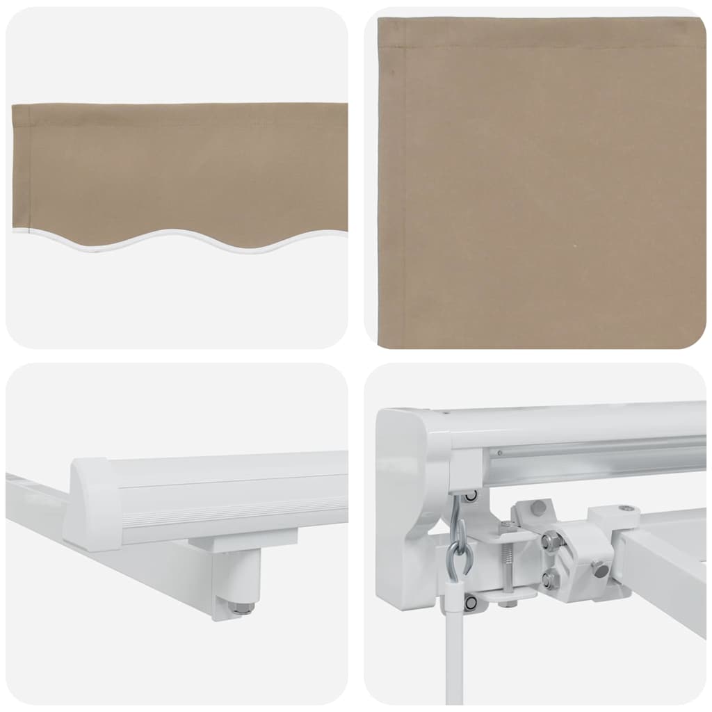 vidaXL Einziehbare Markise Beige 250x200 cm Stoff