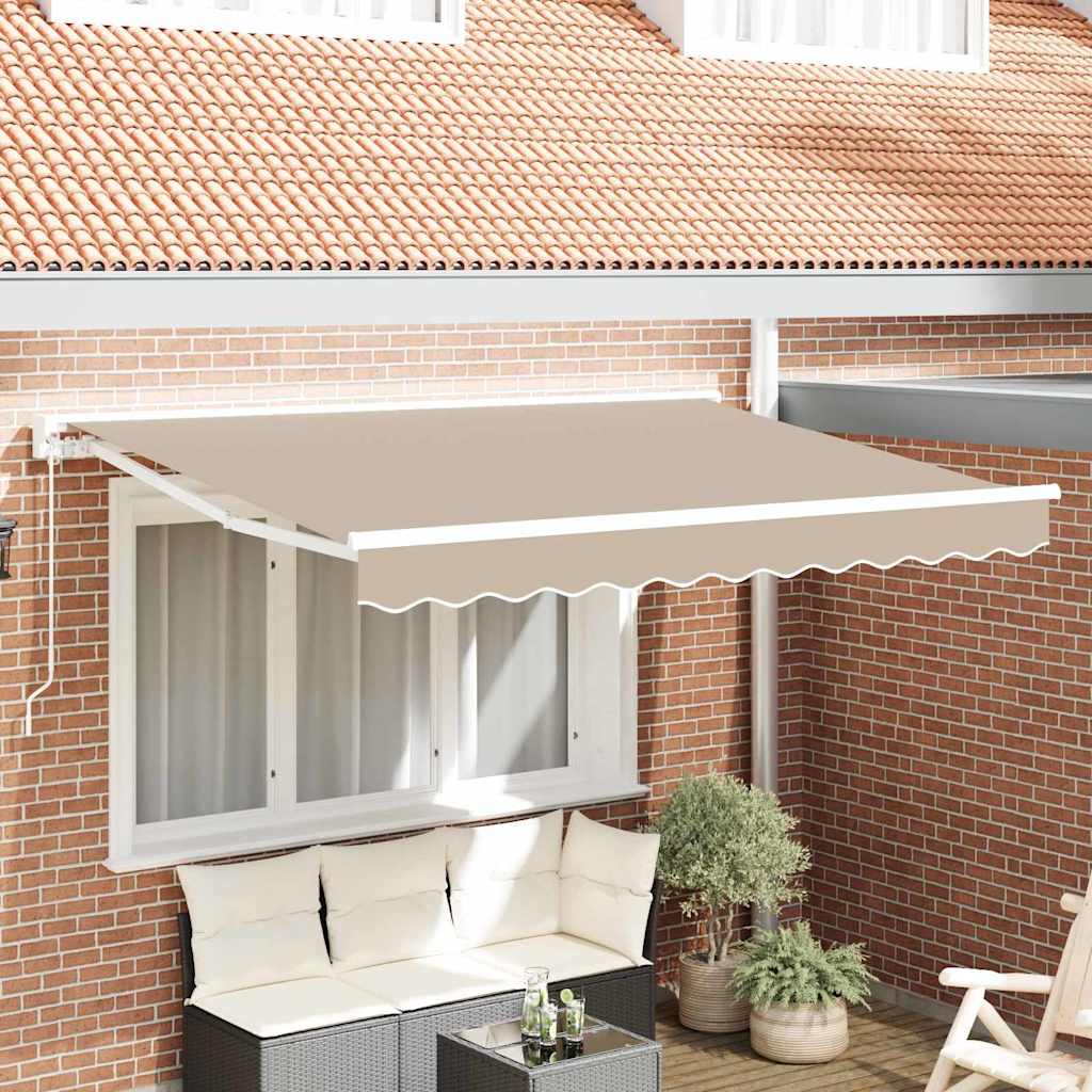 vidaXL Einziehbare Markise Beige 250x200 cm Stoff