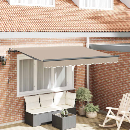 vidaXL Einziehbare Markise Beige 250 x 200 cm Polyester und Aluminium