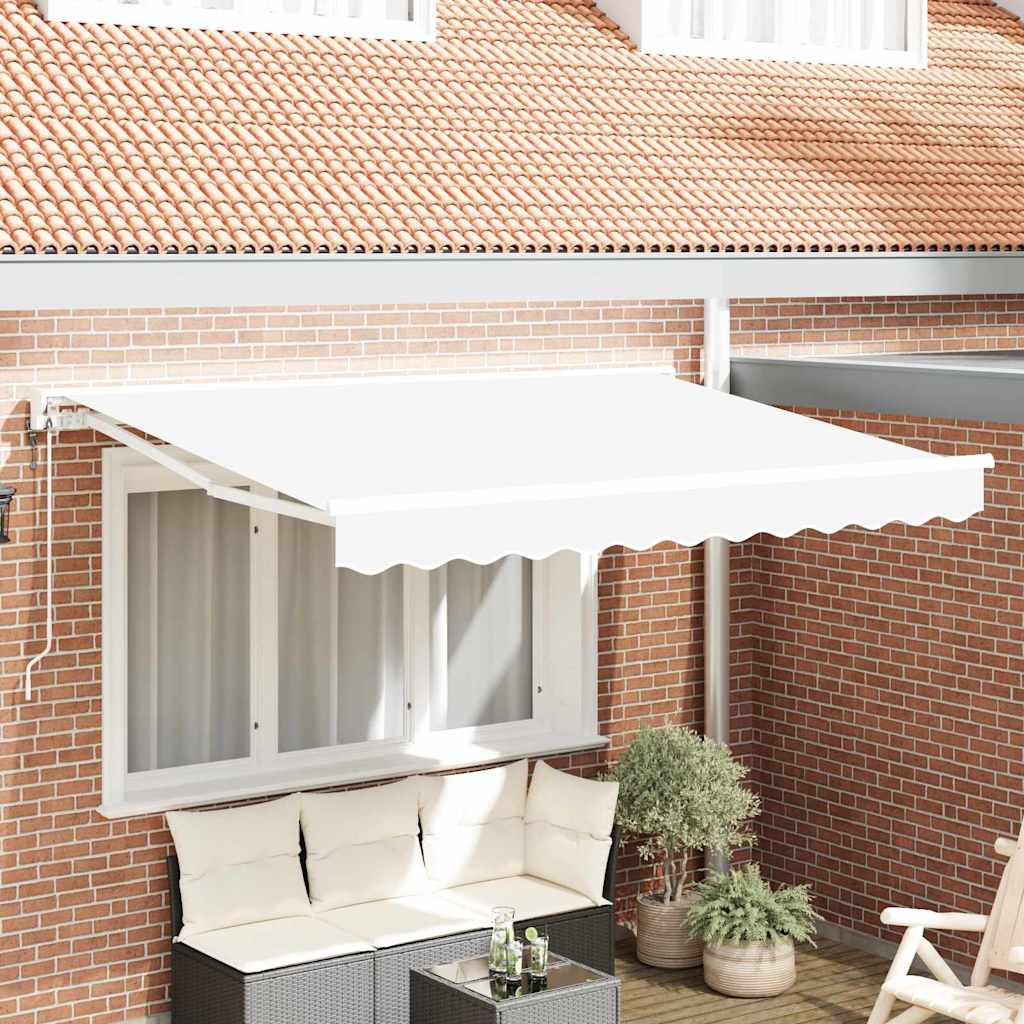 vidaXL Einziehbare Markise Weiß 250x200 cm Stoff
