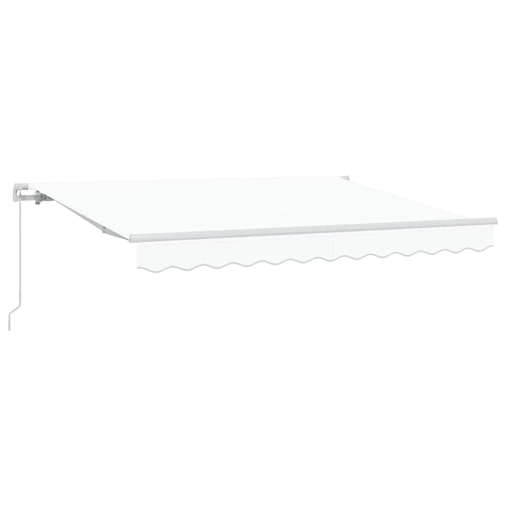 vidaXL Einziehbare Markise Weiß 250 x 200 cm Polyester und Aluminium