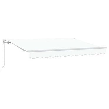 vidaXL Einziehbare Markise Weiß 250 x 200 cm Polyester und Aluminium