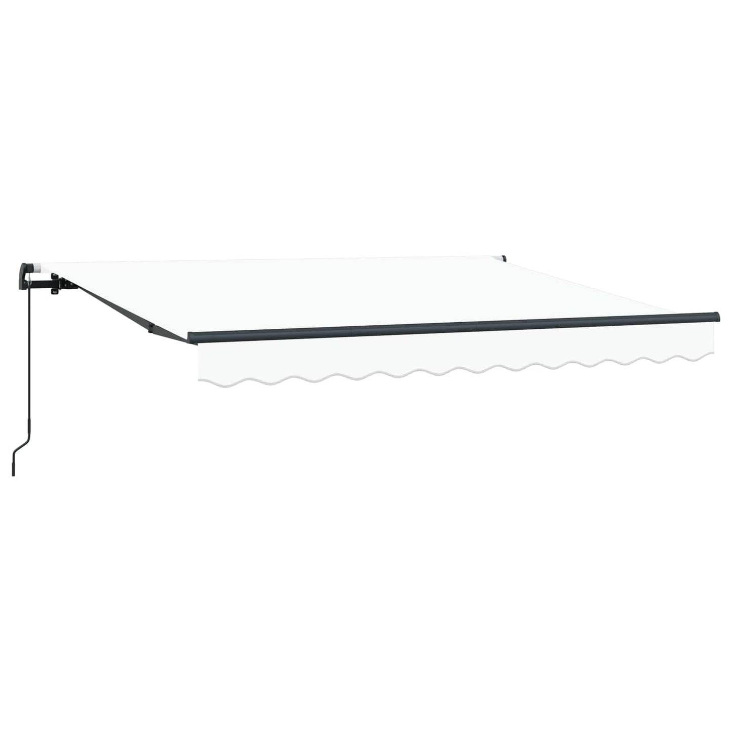 vidaXL Einziehbare Markise Weiß 250 x 200 cm Polyester und Aluminium