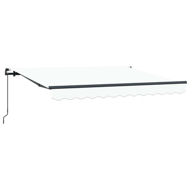vidaXL Einziehbare Markise Weiß 250 x 200 cm Polyester und Aluminium