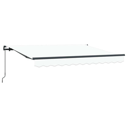 vidaXL Einziehbare Markise Weiß 250 x 200 cm Polyester und Aluminium