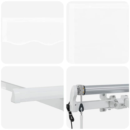 vidaXL Einziehbare Markise Weiß 250 x 200 cm Polyester und Aluminium