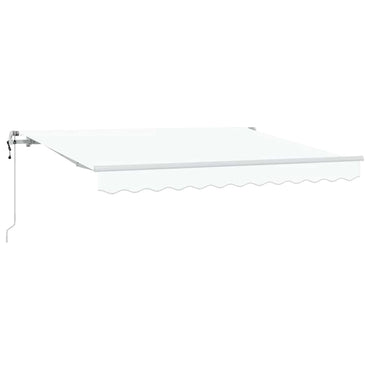 vidaXL Einziehbare Markise Weiß 250 x 200 cm Polyester und Aluminium