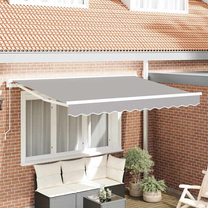 vidaXL Store banne rétractable Gris clair 250x200 cm Tissu