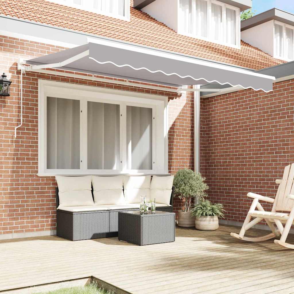 vidaXL Store banne rétractable Gris clair 250x200 cm Tissu