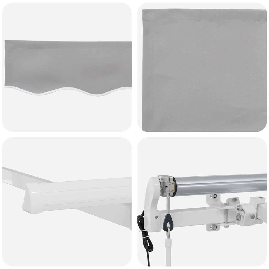 vidaXL Auvent Rétractable Gris Clair 250 x 200 cm
