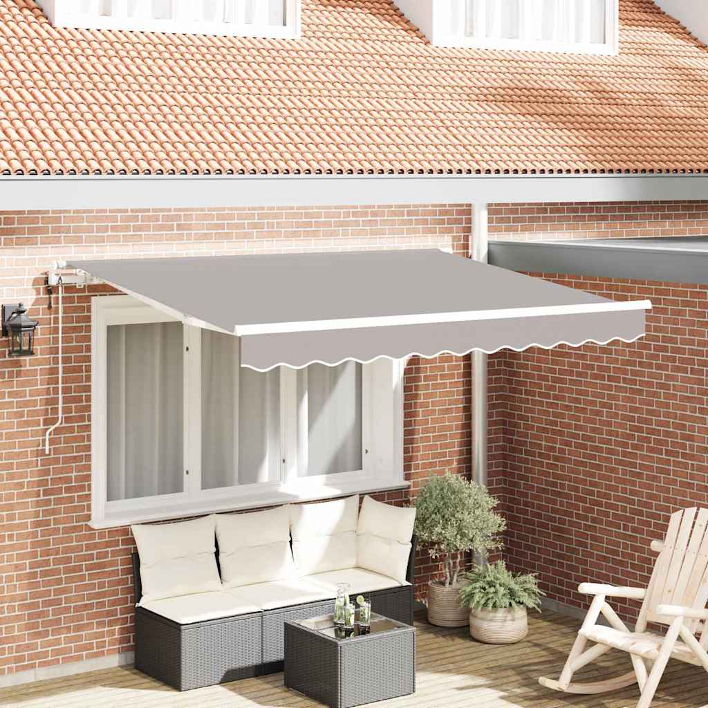 vidaXL Auvent Rétractable Gris Clair 250 x 200 cm