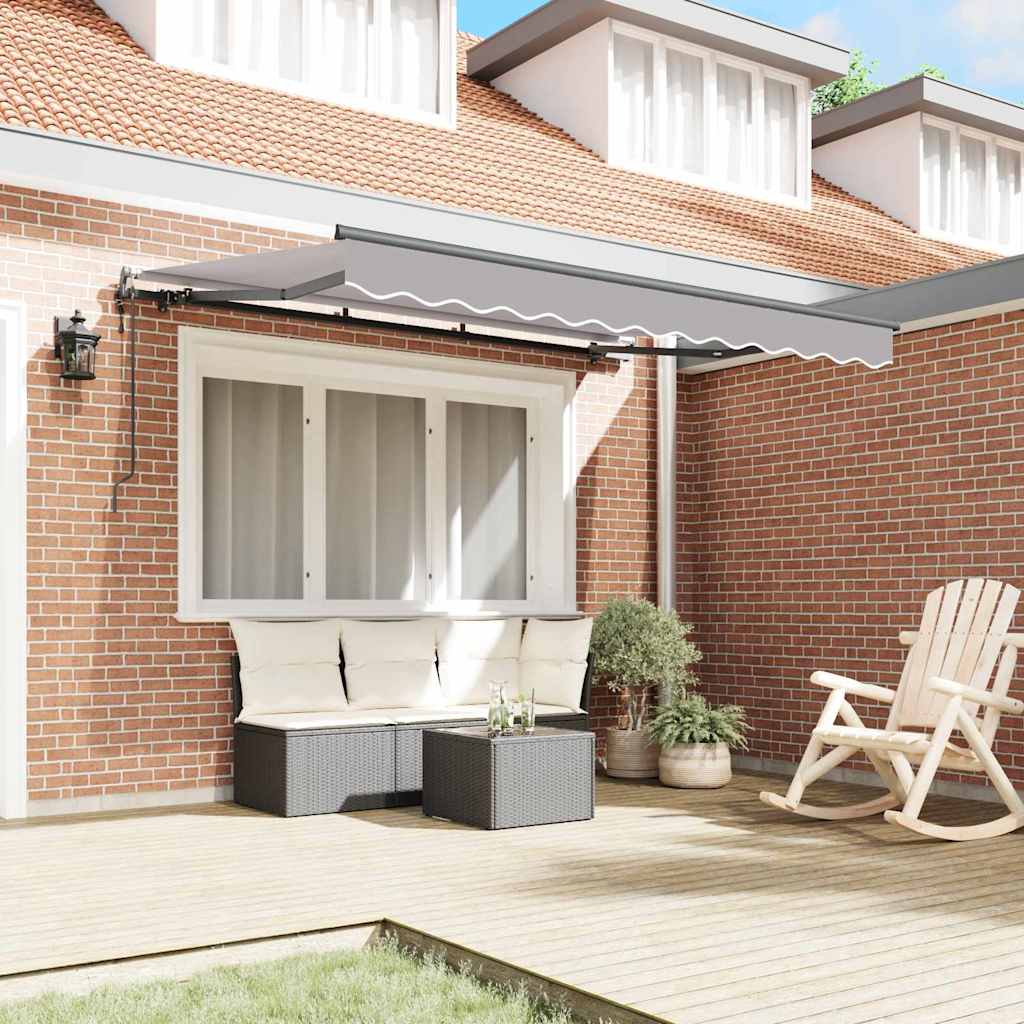 vidaXL Auvent rétractable Gris clair 250 x 200 cm