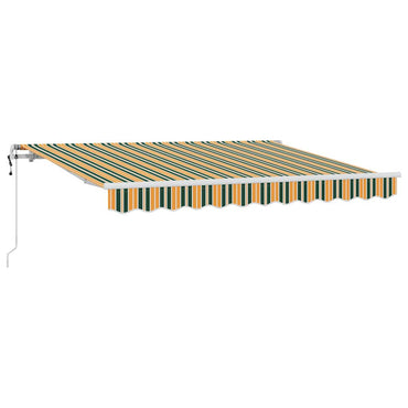 vidaXL Einziehbare Markise Grün und Gelb 250 x 200 cm