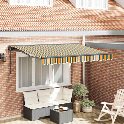 vidaXL Einziehbare Markise Grün und Gelb 250 x 200 cm